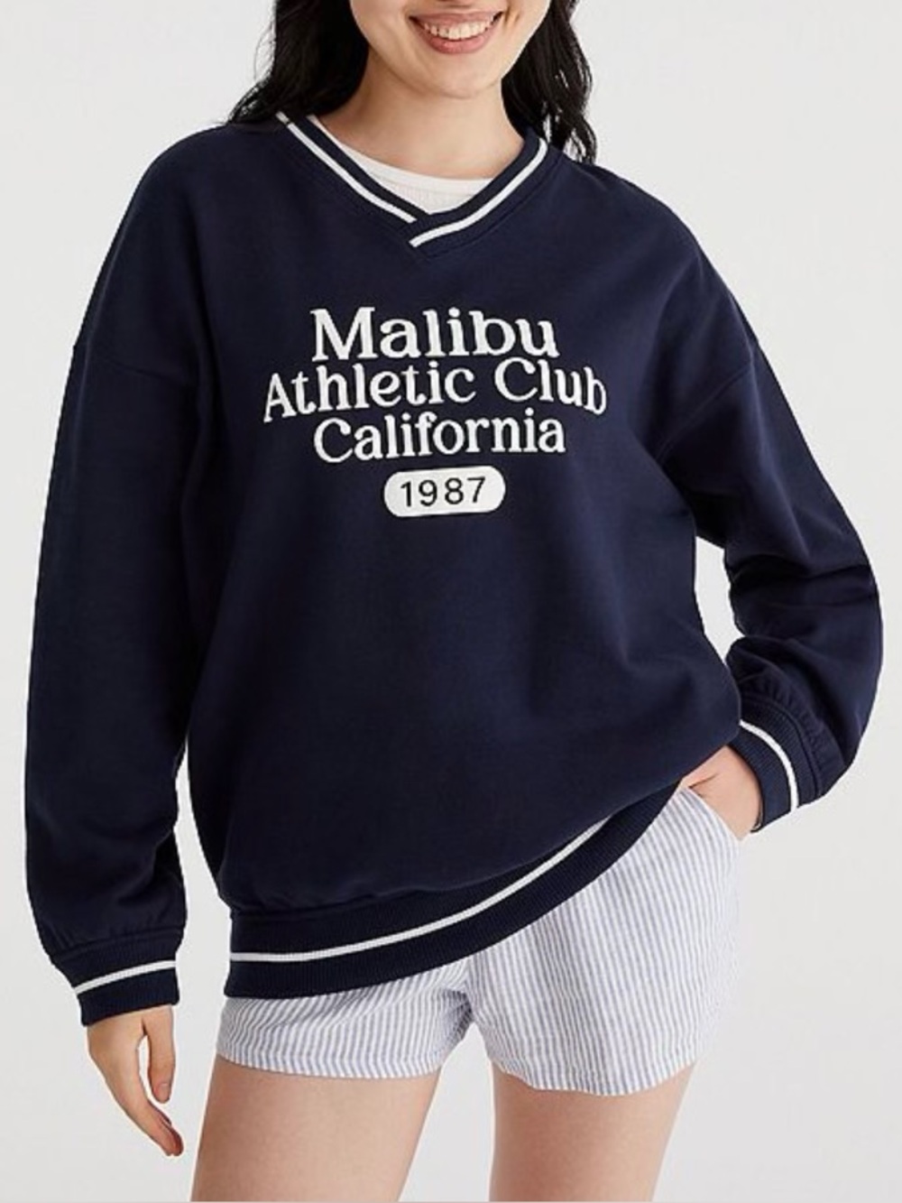 Malibu Athletic Club V Neck Sweatshirt